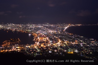 日没後の函館山